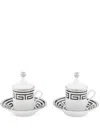 Ginori 1735 Labirinto Coffee Set (set Of Two) In Black