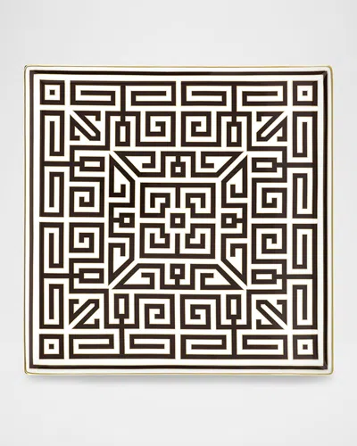 Ginori 1735 Labirinto Ebano Vide Poche Square Plate In Multi