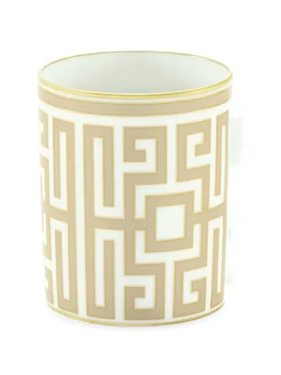Ginori 1735 Labirinto Geometric-print Mug In Gold