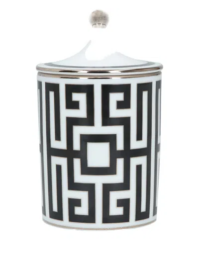 Ginori 1735 Labirinto-motif Porcelain Candle (284g) In White