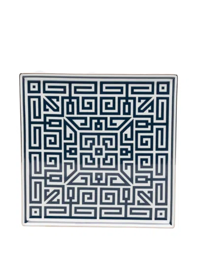Ginori 1735 Labirinto Pattern Plate In Blue