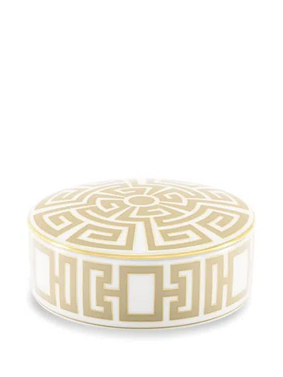 Ginori 1735 Labirinto Round Box With Cover In Sand