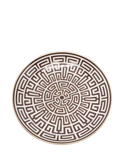 Ginori 1735 Labirinto Round Plate In Brown