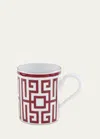 Ginori 1735 Labirinto Scarlatto Mug In Scarlet