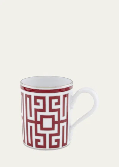Ginori 1735 Labirinto Scarlatto Mug In Scarlet