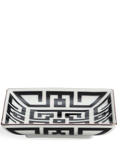 Ginori 1735 Labirinto Squared Bowl In Neutral