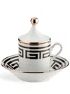 Ginori 1735 Labirinto Tête À Tête Coffee Set (set Of 2) In Black