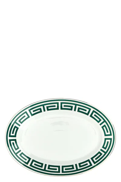 Ginori 1735 'labirinto' Tray ⌀ 40 Cm In Green