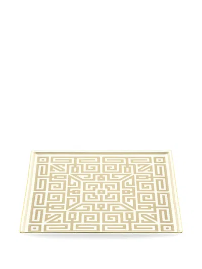 Ginori 1735 Labyrinth-patterned Tray (30.9cm X 30.9cm) In Neutral