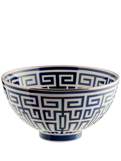 Ginori 1735 Labyrinth Porcelain Bowl In White