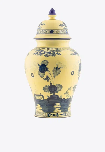 Ginori 1735 Oriente Italiano Vase In Yellow