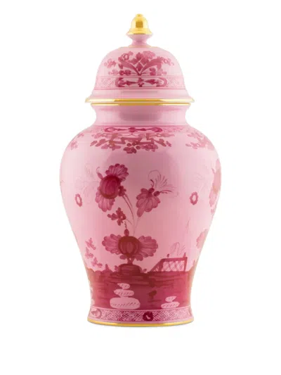 Ginori 1735 Large Porpora Potiche Vase (19.6cm) In Pink
