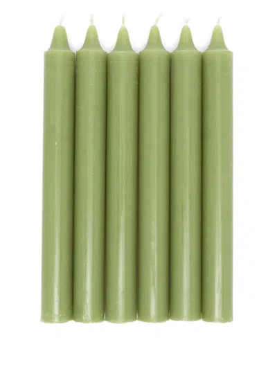 Ginori 1735 Logo-print Candle (set Of Six) In Green