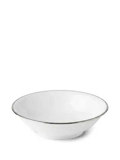 Ginori 1735 Luna Argonauti Silver-tone Rim Bowl In White