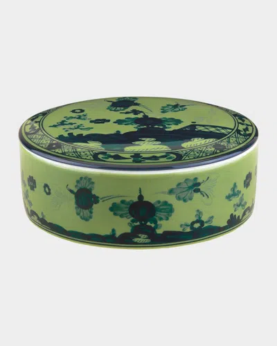 Ginori 1735 Malachite Round Covered Box