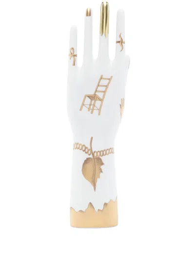Ginori 1735 Mano Trionfo Italiano Sculpture (29cm X 7,5cm) In White