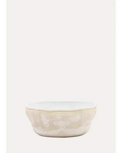 Ginori 1735 Meringa Botanical Porcelain Salad Bowl In Neutral