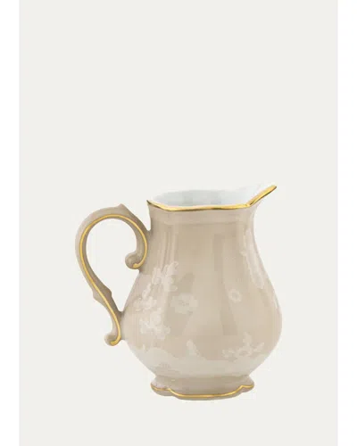 Ginori 1735 Meringa Floral Porcelain Milk Jug In Neutral