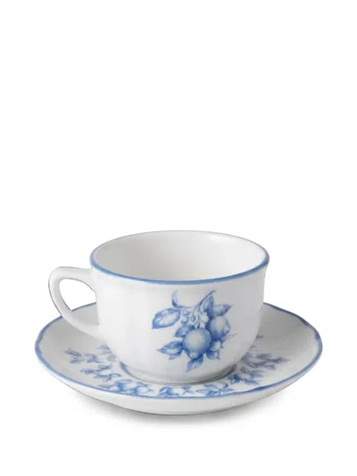 Ginori 1735 Milano Fruit-print Tea Cup In Blue