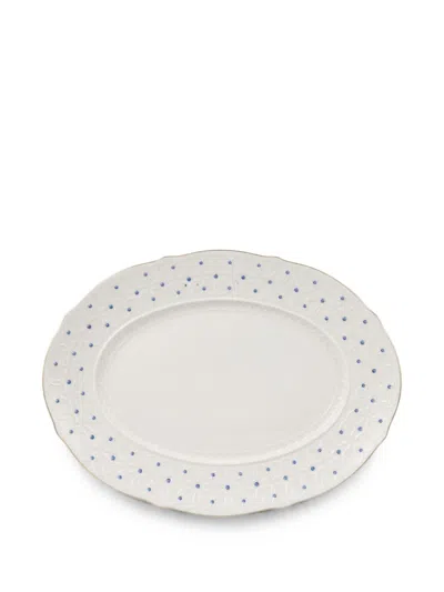Ginori 1735 Museo Le Perle Oval Platter In Neutral