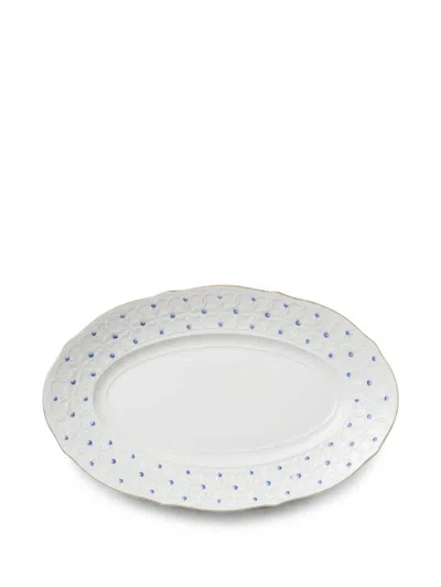 Ginori 1735 Museo Le Perle Oval Platter In White