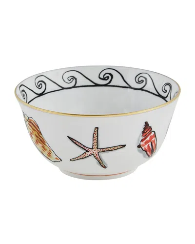 Ginori 1735 Neptune's Voyage Bowl In White