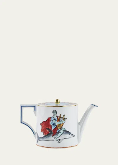 Ginori 1735 Neptune's Voyage Teapot, White