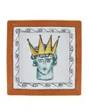 Ginori 1735 Neptune's Voyage Vide Poche Plate, Orange In Multi