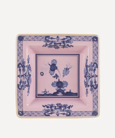 Ginori 1735 Oggetti Azalea Small Square Change Tray In Pink
