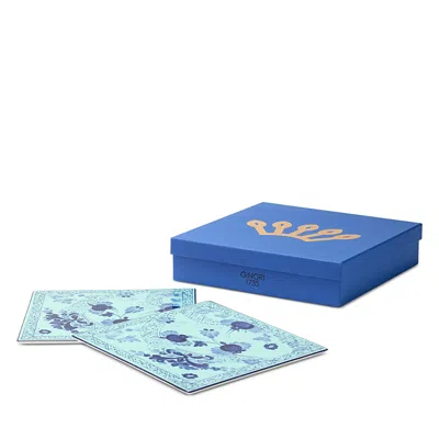 Ginori 1735 Oggetti Iris Square Charger Plates, Set Of 2 In Blue