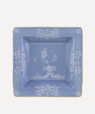 Ginori 1735 Oggetti Periwinkle Small Square Change Tray In Blue