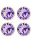 Ginori 1735 Oriente Coaster Plates (set Of Four) In Pink