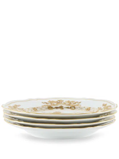 Ginori 1735 Oriente Italiano Dessert Plate (set Of Four) In Weiss