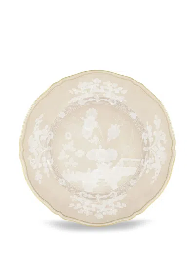 Ginori 1735 Oriente Floral-embellished Dinner Plate In Neutral