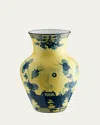 Ginori 1735 Oriente Italiano 10" Ming Vase, Citrino In Multi