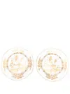Ginori 1735 Oriente Italiano Aurum Porcelain Plate (set Of Two) In White