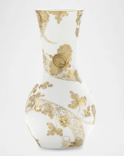 Ginori 1735 Oriente Italiano Aurum Tulipano Vase, 8" In Oi Aurum