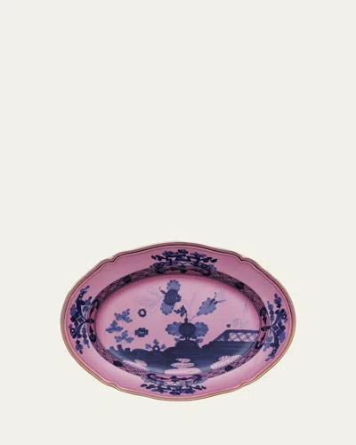 Ginori 1735 Oriente Italiano Azael Oval Platter In Purple
