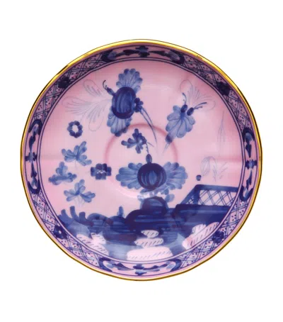 Ginori 1735 Oriente Italiano Azalea Saucer In Purple
