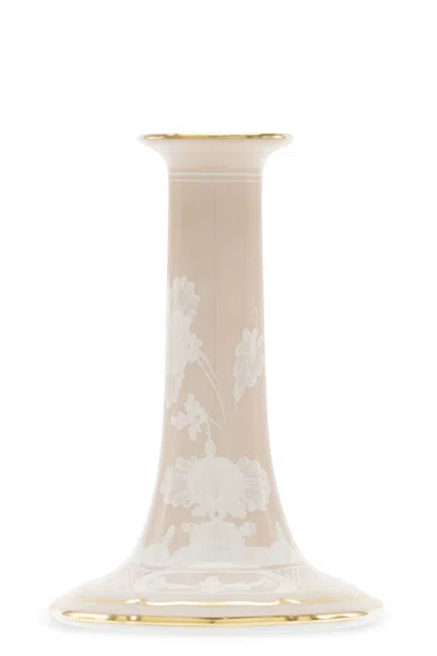 Ginori 1735 'oriente Italiano' Candle Holder In Neutral