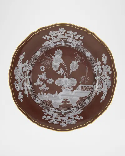 Ginori 1735 Oriente Italiano Castagna Charger Plate In Brown