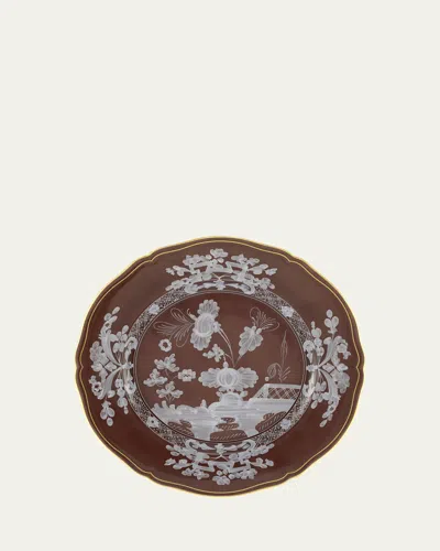 Ginori 1735 Oriente Italiano Castagna Charger Plate In Brown