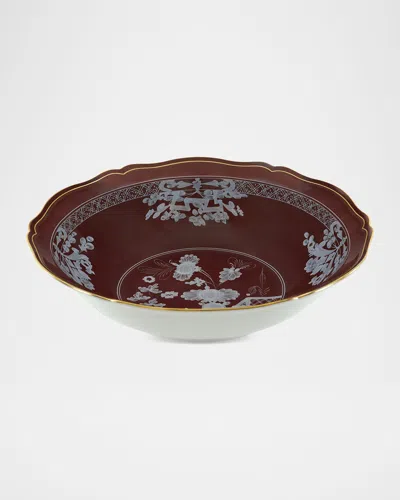 Ginori 1735 Oriente Italiano Castagna Deep Round Serving Bowl
