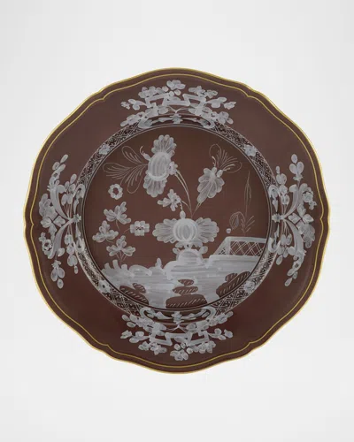 Ginori 1735 Oriente Italiano Castagna Dinner Plate In Brown
