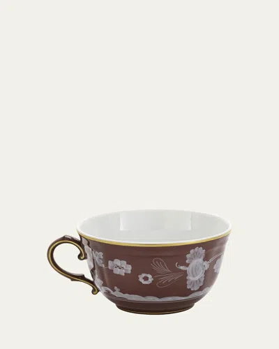 Ginori 1735 Oriente Italiano Castagna Teacup, 7.43 Oz. In Oi  Castagna