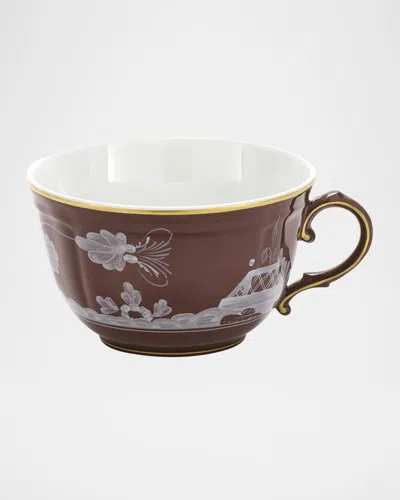 Ginori 1735 Oriente Italiano Castagna Teacup, 7.43 Oz. In Oi  Castagna
