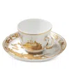 Ginori 1735 Oriente Italiano Coffee Saucer In Gold