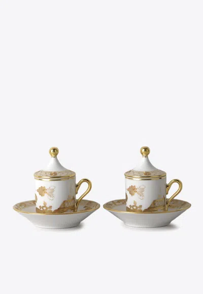 Ginori 1735 Oriente Italiano Coffee Set - Set Of 2 In White