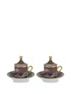 Ginori 1735 Oriente Italiano Coffee Set (set Of Two) In Brown