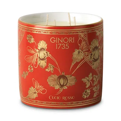 Ginori 1735 Oriente Italiano Cuoio Rosso Large Scented Candle In Oirubrum-cuoio
